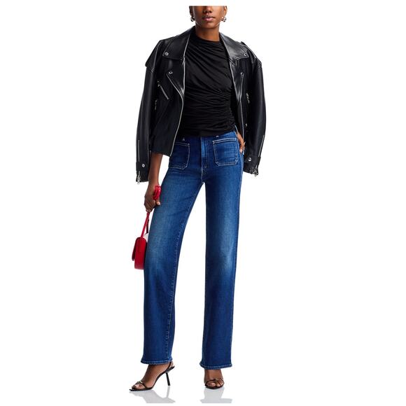 MOTHER Patch Pocket Rambler Flare Jeans “Boots Made for Walking” Sz27 High-Rise - Picture 1 of 11